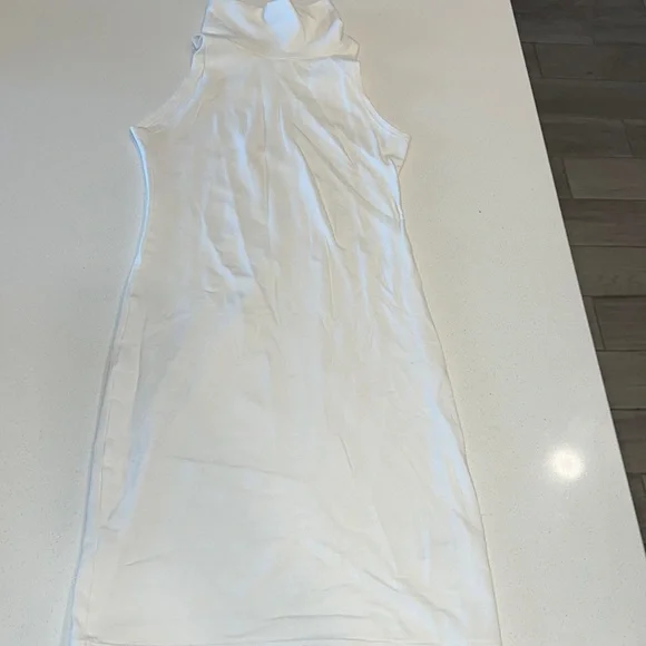 American Apparel | Dresses | American Apparel White Halterturtle Neck Dress  | Poshmark